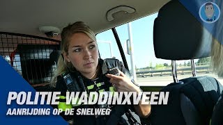 AANRIJDING OP DE SNELWEG POLITIE WADDINXVEEN [upl. by Ruthi]