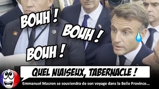 quotHonte à vous quot Emmanuel Macron se fait POURRIR lors de son voyage au Canada [upl. by Atinahs786]