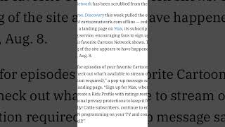 RIP Cartoon Network Website RestInPeaceCartoonNetworkWebsite CartoonNetwork Shorts [upl. by Nivrem382]