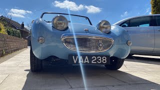 A quick test drive in a 1959 Austin Healey Frogeye Sprite [upl. by Drusie803]