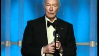 Christopher Plummer win Best Supporting Actor  Golden Globes 2012 [upl. by Ahseal]