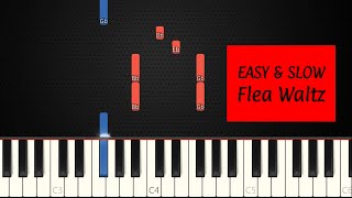 Flea Waltz  Flohwalzer  SLOW EASY Piano Tutorial by JohnnyMusic [upl. by Nerua884]