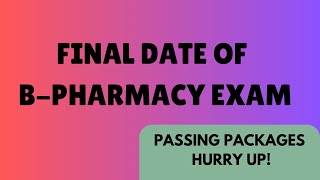 Final Date Of BPharmacy ExamRGUHS UNIVERSITYMPharmacyPharmD [upl. by Sedda]