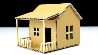 How To Make a Small Cardboard House BEAUTIFUL amp EASY WAY [upl. by Kenimod]