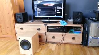 Q Acoustics 2020 Magnat Sub 200A Yamaha HTR4065  Feed Me amp Crystal Fighters  Love Is All I Got [upl. by Nnawtna548]