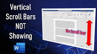Vertical Scroll bar is not showing in MS Word  Vertical Scroll bar is not showing in MS Office [upl. by Nwahsem]