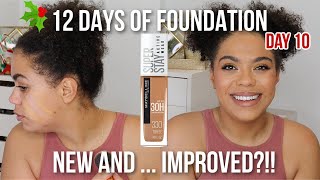 Maybelline SuperStay Foundation Review  Wear Test 12 Days of Foundation Day 10 [upl. by Cecilia52]