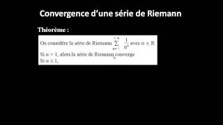 Définition et convergence pour une série de Riemann [upl. by Alvin799]