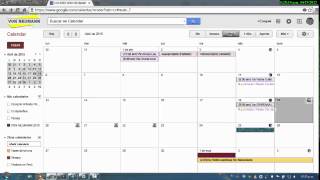 Tutorial Basico de Google Calendar 2016 [upl. by Neitsirk]