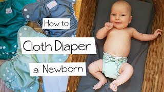 How to cloth diaper a newborn  EASY TUTORIAL [upl. by Lennej]