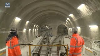 Crossrail railway systems Elizabeth line permanent track installation complete [upl. by Ettevram]