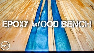 DIY EPOXY BENCH  Epoxy Wood Repair [upl. by Dyer809]