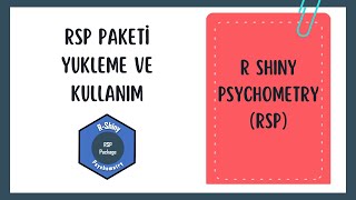 R RSP R SHINY PSYCHOMETRY PAKETİ YÜKLEME VE KULLANIM [upl. by Cassaundra]