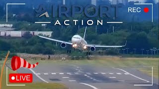 40 MPH 💨CROSSWIND Landings LIVE  Birmingham Airport ✈️15082024 [upl. by Nylicaj]