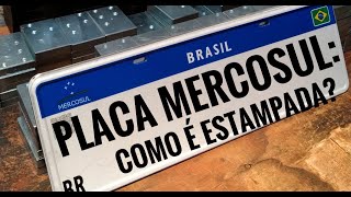 NOVA PLACA MERCOSUL Veja como é estampada e quanto custa [upl. by Rehpretsirhc]