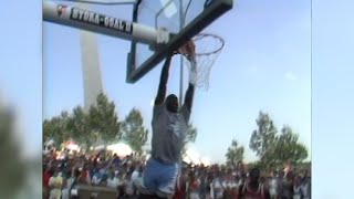 July 4 1986 Michael Jordan and Dominique Wilkins put on a dunk show under the St Louis Arch [upl. by Ahswat]