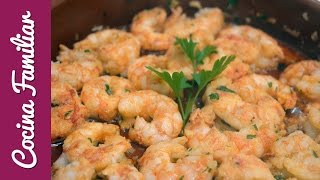 Como hacer gambas al ajillo Recetas para Navidad y Cuaresma [upl. by Sherr726]