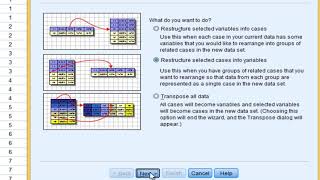 SPSS tutoriel Restructurer un fichier [upl. by Ervine]