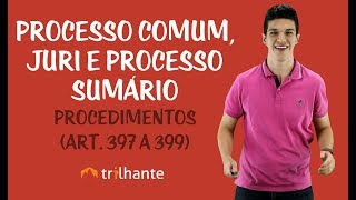 Processo Comum Júri e Processo Sumário  Procedimentos Art 397 a 399 [upl. by Senaj]