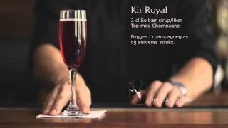 BarGeardk  Kir Royal  Velkomst cocktail [upl. by Ilan354]