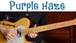 Purple Haze  Jimi Hendrix Stepbystep Rock Guitar Lesson [upl. by Jacintha]