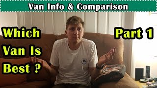 Which Van is Best for Van Life Camper Conversion Part One Mercedes Sprinter Fiat Ducato Ford Tran [upl. by Ulu]