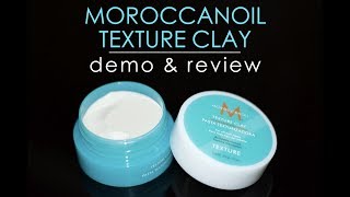 Moroccanoil Texture Clay  Demo amp Honest Review [upl. by Nalliuq]