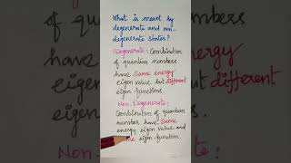 Degenerate and Nondegenerate  Eigen value and Eigen function shortsphysicsviralvideo chemistry [upl. by Elletnwahs]