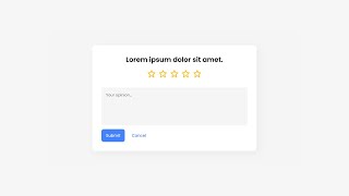How To Create Rating Form With HTML CSS And Javascript [upl. by Jeminah]