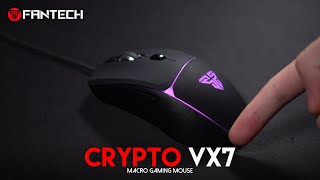 FANTECH UNBOXING  CRYPTO VX7 MACRO GAMING MOUSE [upl. by Eisen]