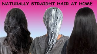 Straight hair at home NATURALLY Permanent Hair Straightening at Home Home Made Hair Straight Cream [upl. by Windy]