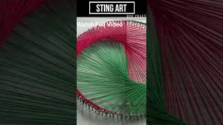 How To Make String ArtWall Decor IdeasString Art Circle Geometric shape String Art shorts [upl. by Sotos]