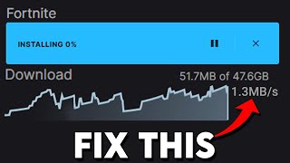 SLOW DOWNLOAD SPEEDS Do this to BOOST DOWNLOAD SPEEDS on Epic Games Launcher 2024 [upl. by Oletta531]