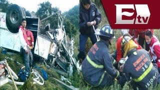 Microbús cae a un barranco en Naucalpan tenía llantas lisas  Excélsior Informa con Idaly Ferrá [upl. by Burrill]