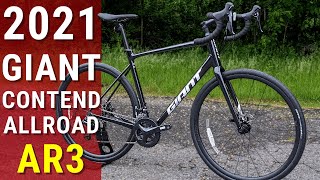 Aluminum All Road Contender  2021 Giant Contend AR 3 Review amp Weight [upl. by Aicetal869]