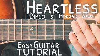 Heartless Diplo Morgan Wallen Guitar Tutorial  Heartless Guitar  Guitar Lesson 737 [upl. by Rawdan81]