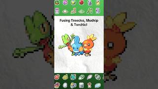 Fusing Treecko Mudkip amp Torchic pokemon pokemonfusion art pixelart treecko mudkip torchic [upl. by Sybila]