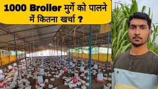 1000 Broiler chicken farming Cost Poultry farming business [upl. by Yraek]