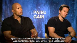 Pain amp Gain  Muscoli e denaro intervista a Mark Wahlberg e Dwayne Johnson [upl. by Ayerf]