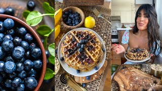 Easy Lemon Blueberry Waffles  Gluten Free  Plant Based [upl. by Moser]