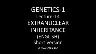 Extranuclear inherivatnce ENGLISH [upl. by Esertap]