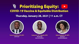 COVID19 Vaccine amp Equitable Distribution  Prioritizing Equity [upl. by Grati]