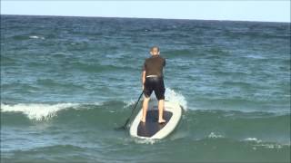 Surfing waves with 9 SOT275 Saturn Inflatable Paddle Board [upl. by Marchal]