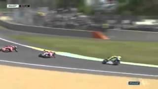 Marquez amp Dovizioso Crash France Moto Gp 2016 [upl. by Medarda]