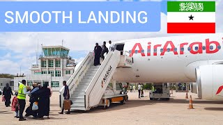 Landing at Hargeisa Igaal International Airport  Air Arabia [upl. by Yellek117]