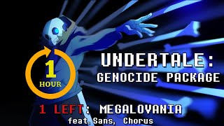 Undertale Genocide Package  Megalovania One Hour ft Steel [upl. by Wilmott541]