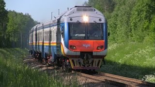 Дизельпоезд ДР1Б512 Гродно  Вильнюс  DR1B512 Grodno  Vilnius [upl. by Pergrim511]