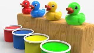 Ratustele Mele Pe Apa Sau Dus  Invatam Culorile cu Ratuste Colorate  Learn colors with Ducks [upl. by Elin56]