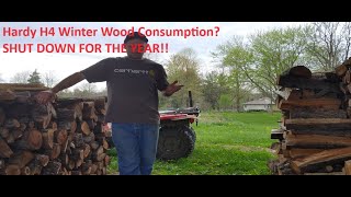 How much firewood did our Hardy h4 Consume Outdoor wood Boiler [upl. by Yrrac938]