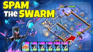 Builder Hall 7 Attack Strategy  How to Bat Swarm a Base  20 Spam බෑ කිව්වට පුළුවන් [upl. by Lipps]